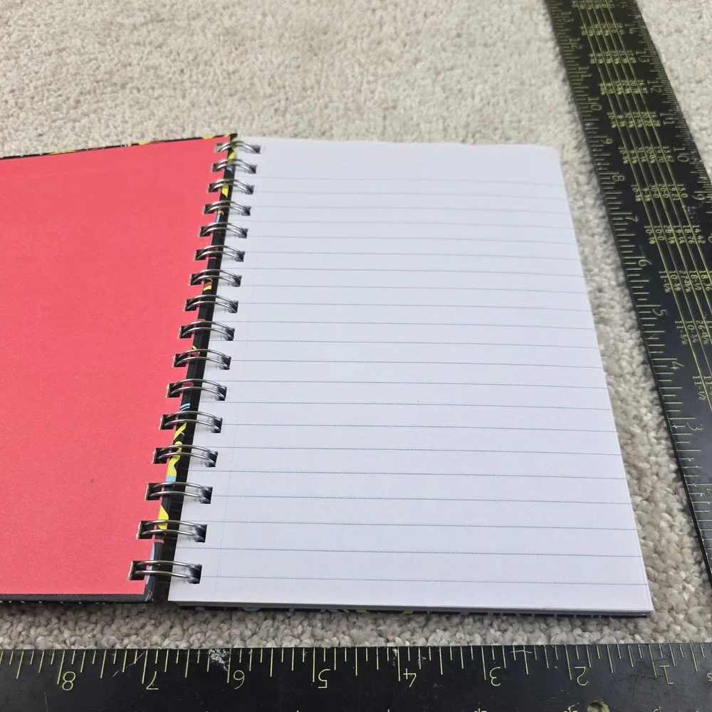Top Flight Notebook Black Sports Ball Pattern A5 Wide Rule 120 Sheets TMVN-0321